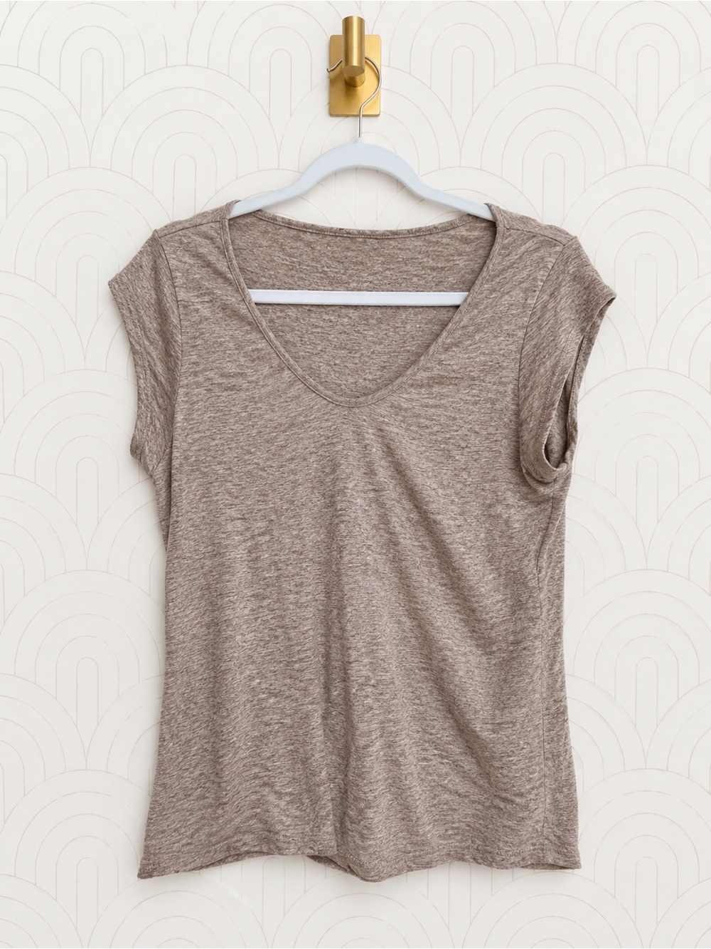Target Women's Short Sleeve V-Neck Tee - Taupe